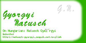 gyorgyi matusch business card